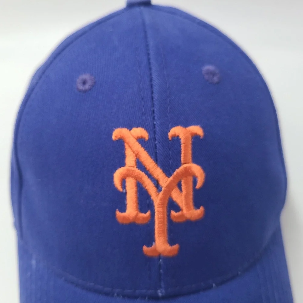 Youth New York Mets Hat Adjustable 47 Brand Blue Orange MLB Baseball Logo Boys